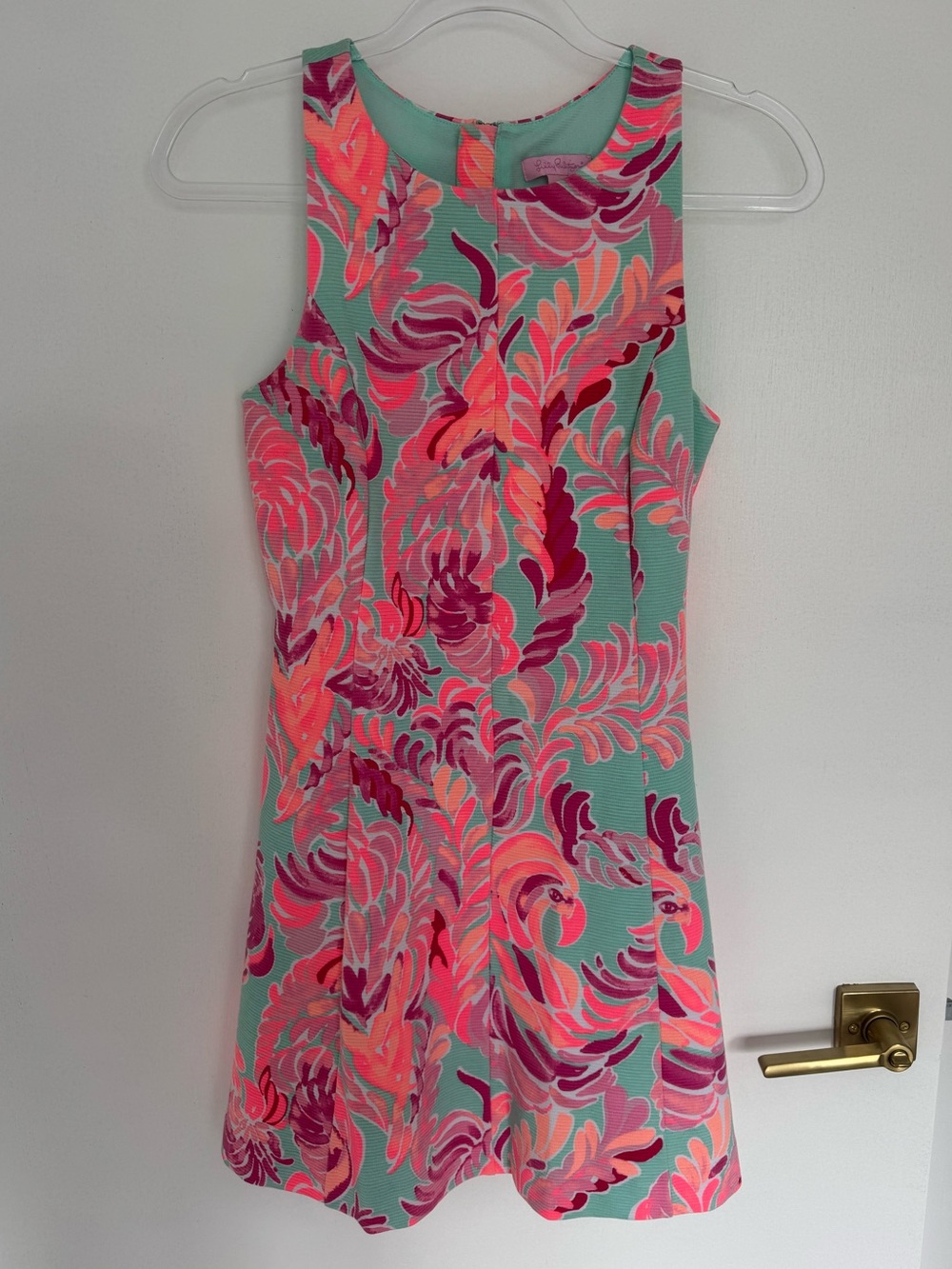 Lilly Pulitzer Sleeveless Mini Dress with Pink & Coral Floral Print